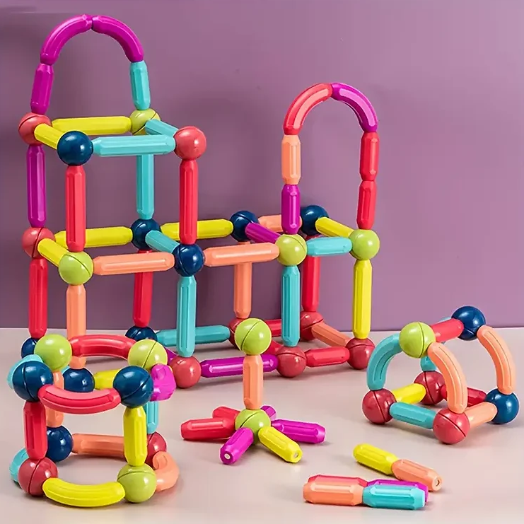 JUEGO DE 46 PCS BLOQUES MAGNETICOS