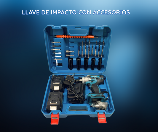 LLAVE DE IMPACTO TASBEL CON ACCESORIOS