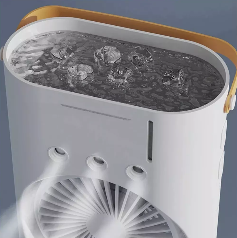 VENTILADOR DOBLE HUMIFICADOR RECARGABLE