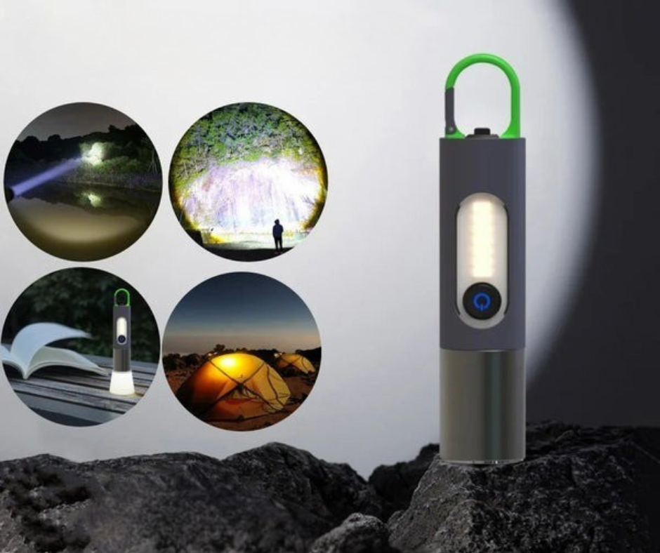 Linterna Con Zoom Resistente al Agua Recargable
