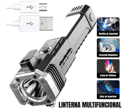 Linterna Multifuncional 4 En 1 Recargable